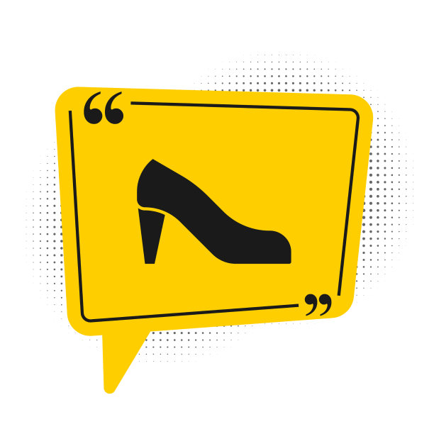 黑人妇女鞋与高跟鞋图标隔离图片下载