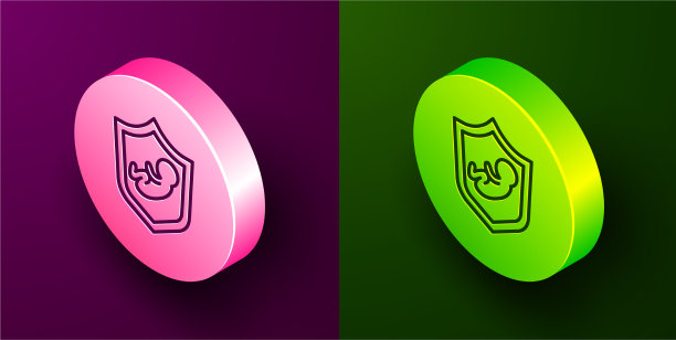 等距线baon盾图标隔离图片下载