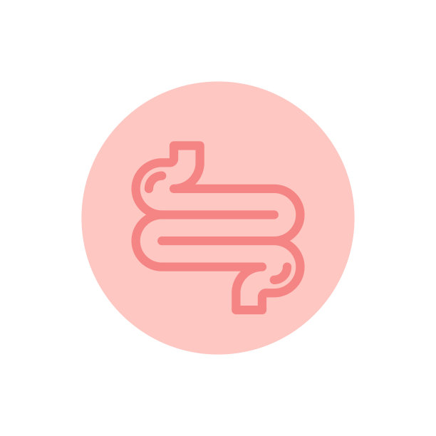 肠道图标颜色线轮廓标志线性图片下载