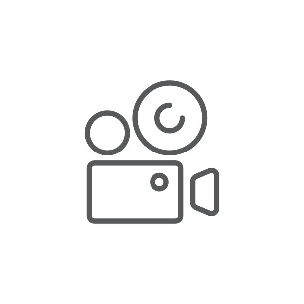 彩色线条电影胶片相机图标图片下载