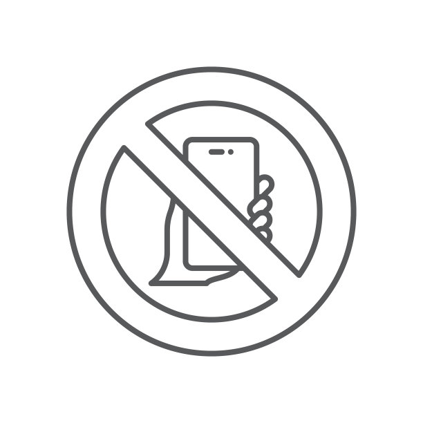 没有手机图标颜色线轮廓线标志图片下载