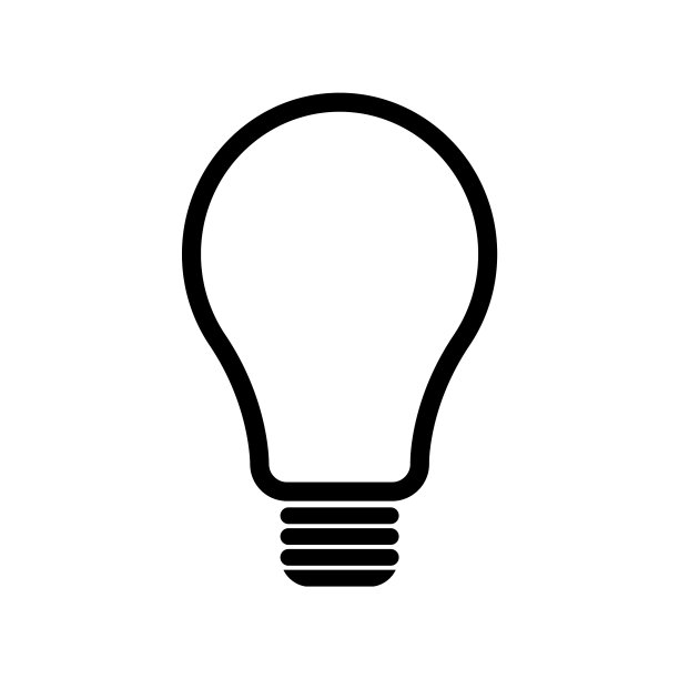 灯泡图标灯泡能源符号电气图片下载