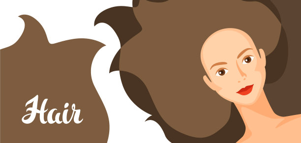 背景是女孩和头发图片下载