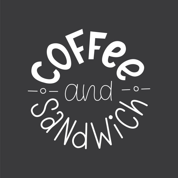 咖啡和三明治的刻有文字的报价图片下载