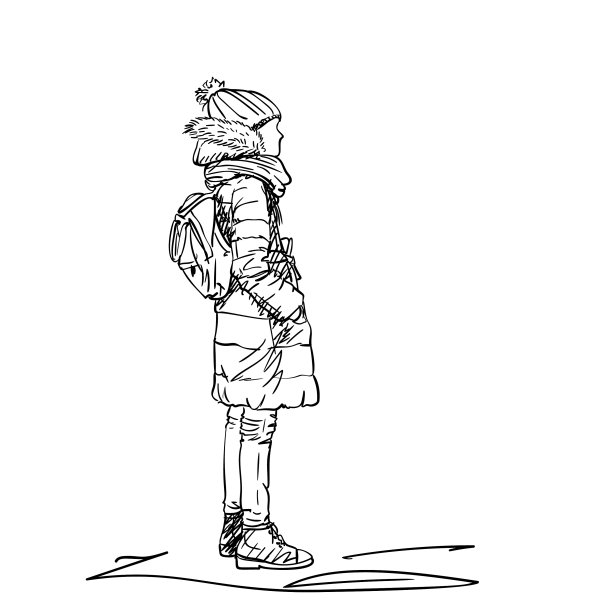 少女没有脸在冬天暖和的衣服图片下载