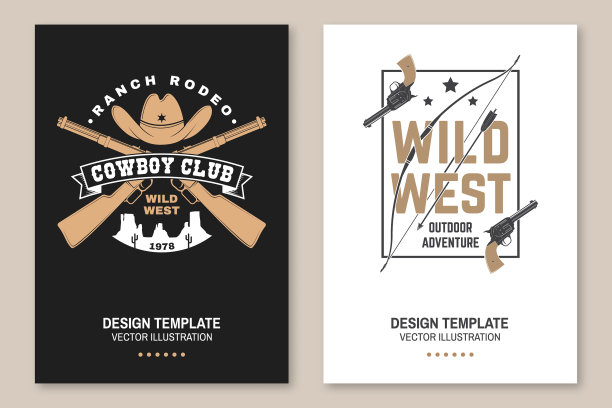 牛仔俱乐部海报传单农场牛仔竞技会图片下载