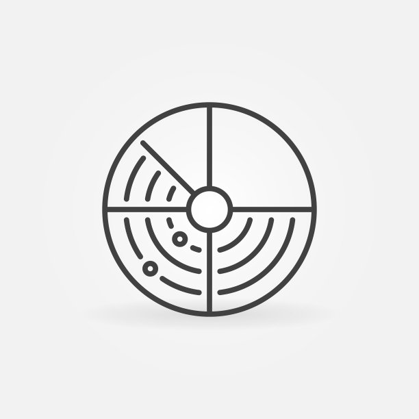 雷达hud显示圆形概念线图标图片下载