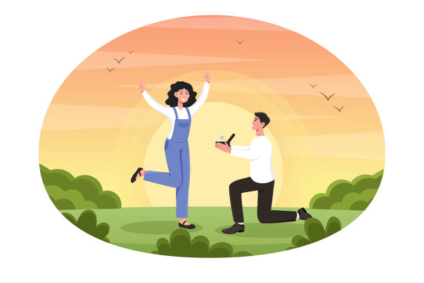 男主人公正在做求婚图片下载