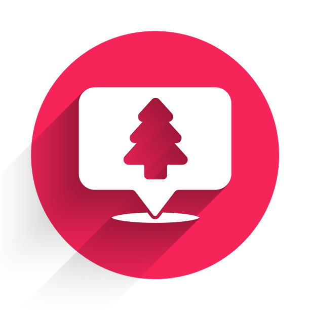 地图图标上的白色森林位置图片下载