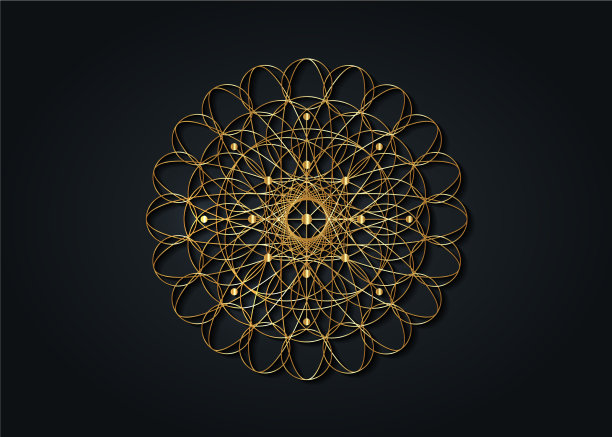 神圣的几何学深奥的金花生命图片下载