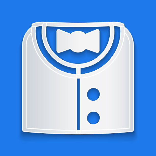 剪纸套装图标孤立在蓝色背景图片下载