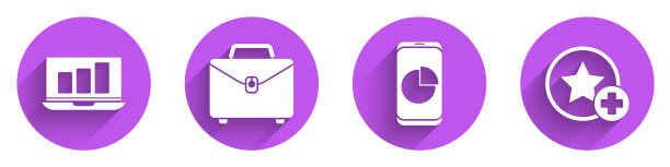 设置笔记本电脑与图表公文包移动图片下载