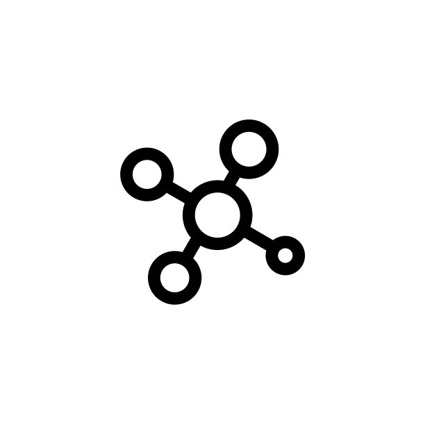 带有轮廓样式的分子图标图片下载