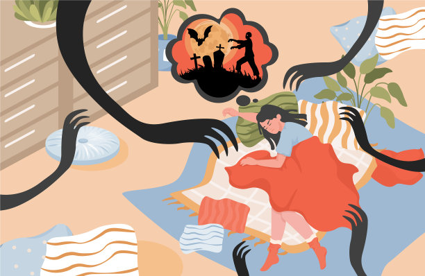 在卧室里睡觉的女人图片下载