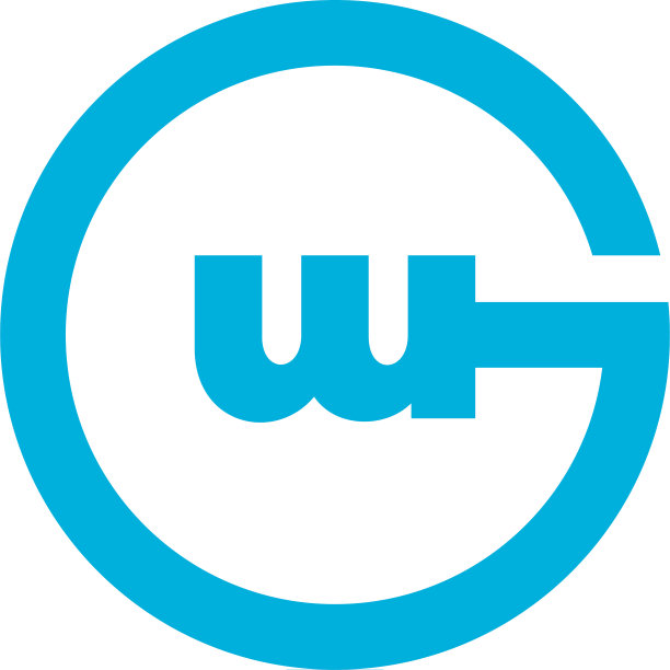 字母gw圆形几何简单标志图片下载