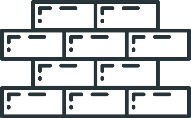 砖墙建筑结构设计图标图片下载