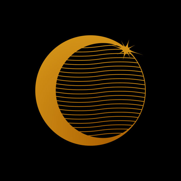 豪华月亮标志设计理念图片下载