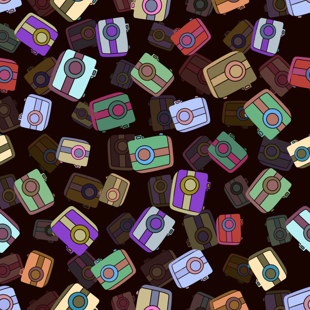 无缝模式与手淹没剪影相机图片下载