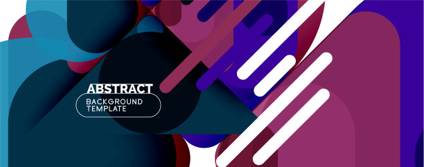 平面的几何圆形形状和动态的线条图片下载