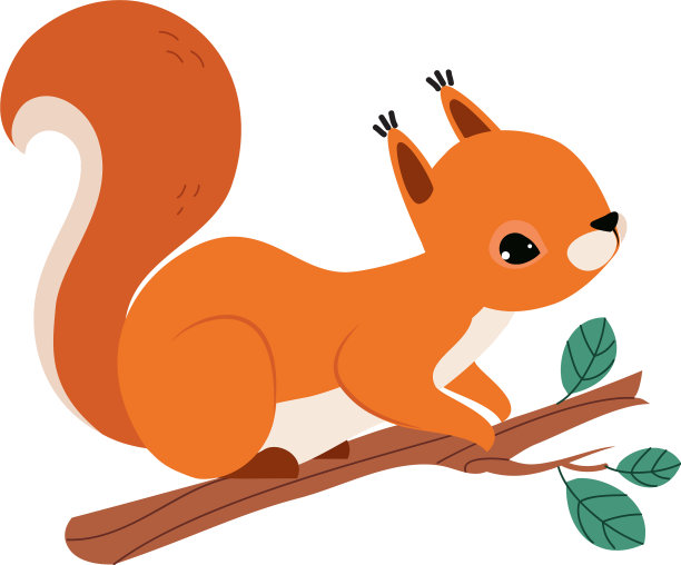 红色毛茸茸的松鼠，毛茸茸的尾巴坐在上面图片下载