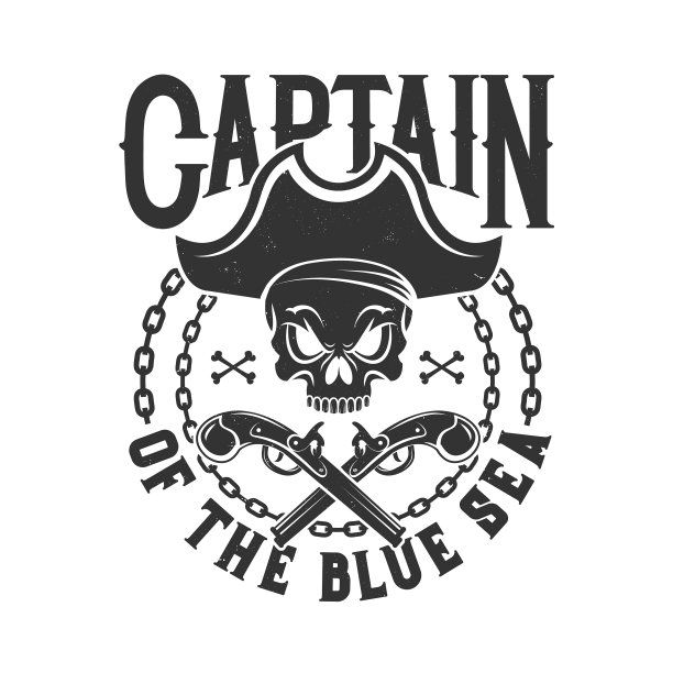 印有海盗骷髅头的t恤图片下载