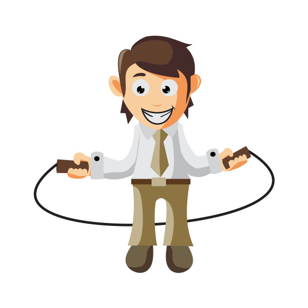 商人抱绳斗卡通图片下载