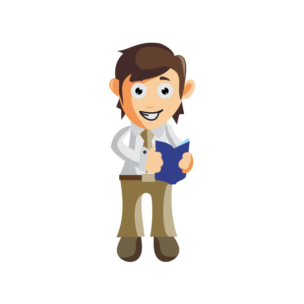 商人捧着书卡通人物图片下载