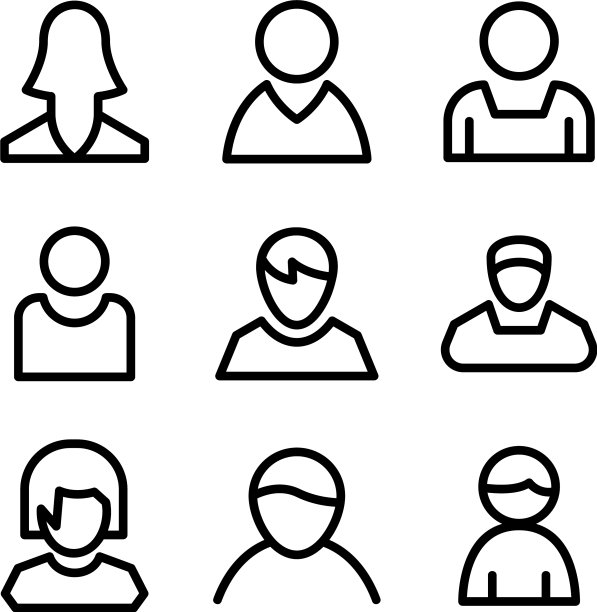 帐户图标或标志孤立符号符号图片下载