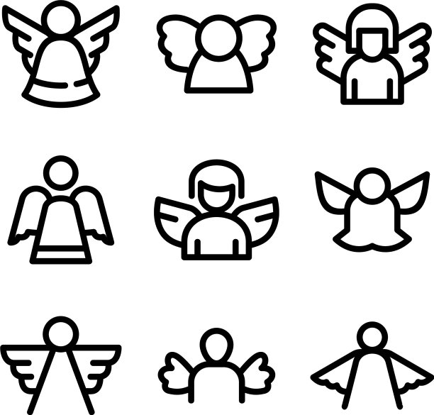 天使图标或标志孤立符号符号图片下载