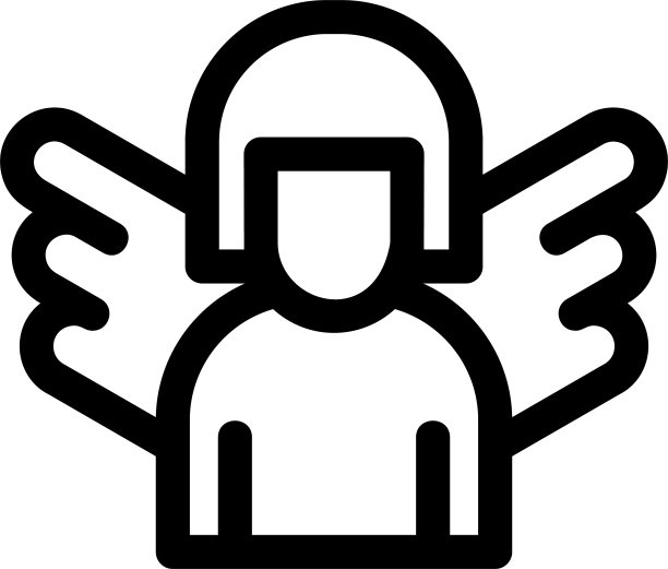 天使图标或标志孤立符号符号图片下载