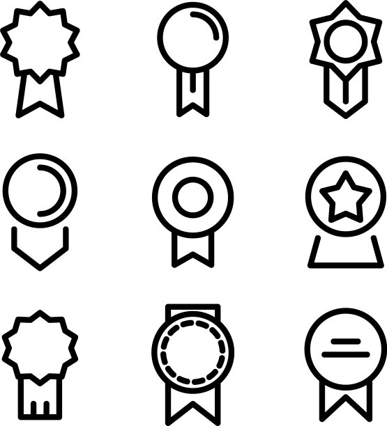 奖项图标或标志孤立标志符号图片下载