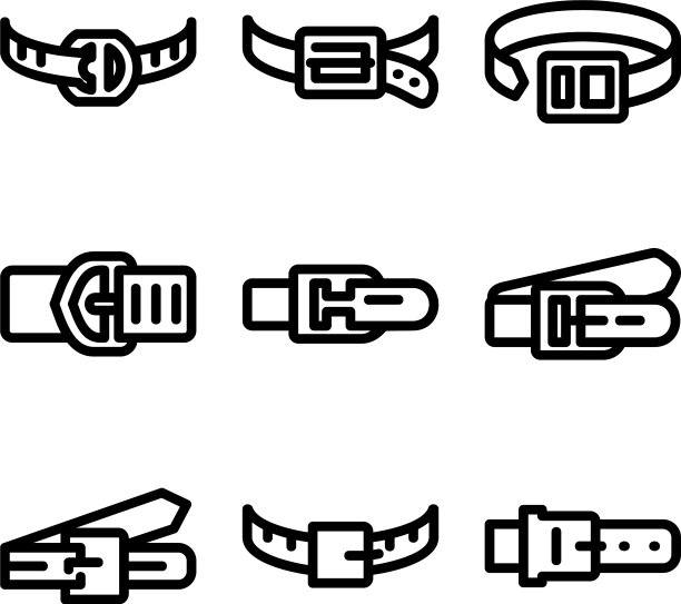 皮带图标或标志孤立标志符号图片下载