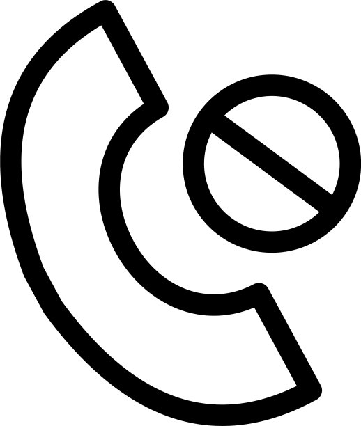 阻塞呼叫图标或标志孤立的标志符号图片下载