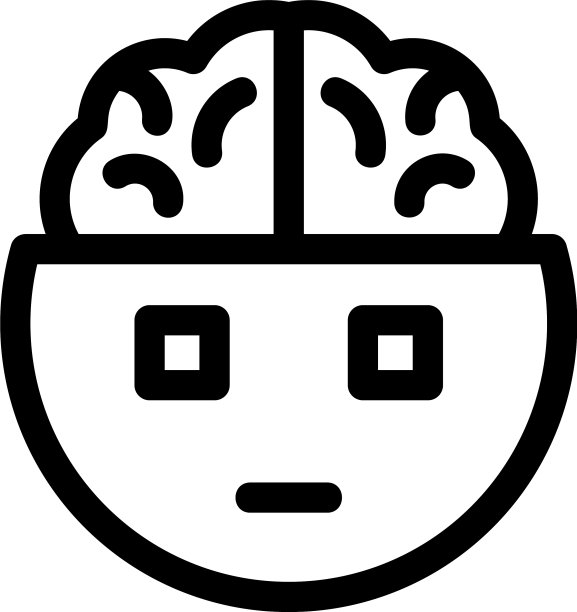 脑标或标志孤立符号符号图片下载