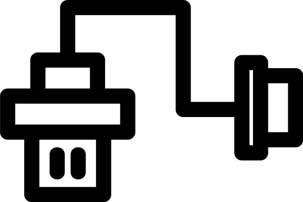 电缆数据图标或标志孤立符号符号图片下载