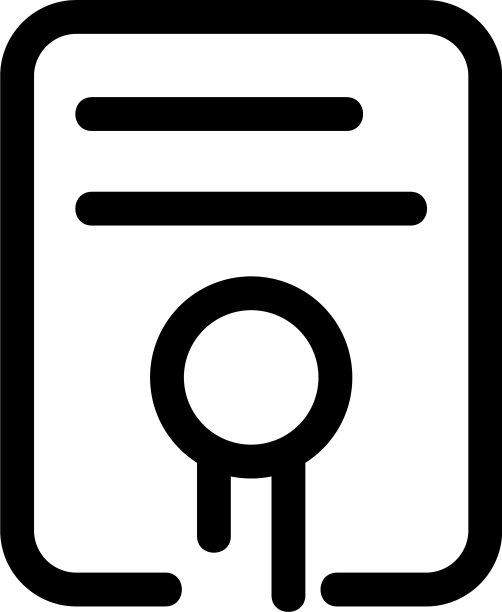 证书图标或标志孤立的标志符号图片下载