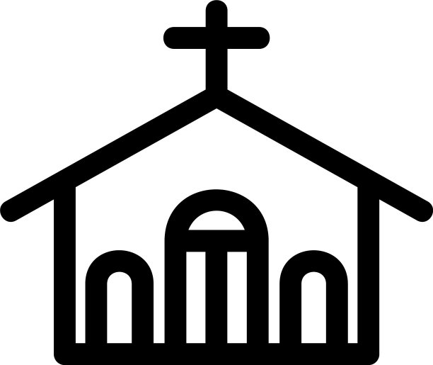 教堂图标或标志孤立标志符号图片下载