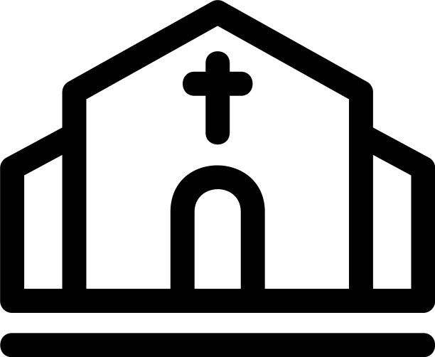 教堂图标或标志孤立标志符号图片下载