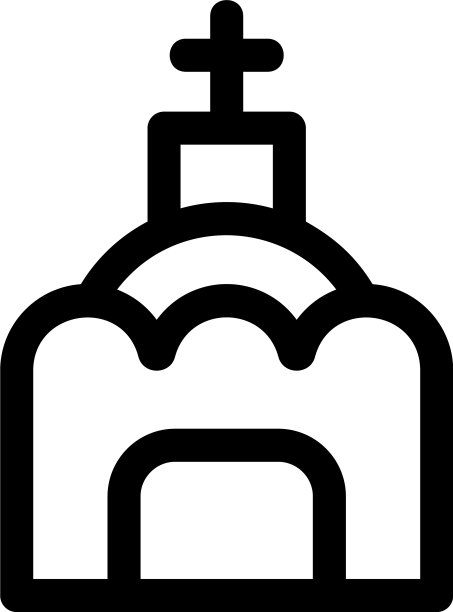 教堂图标或标志孤立标志符号图片下载
