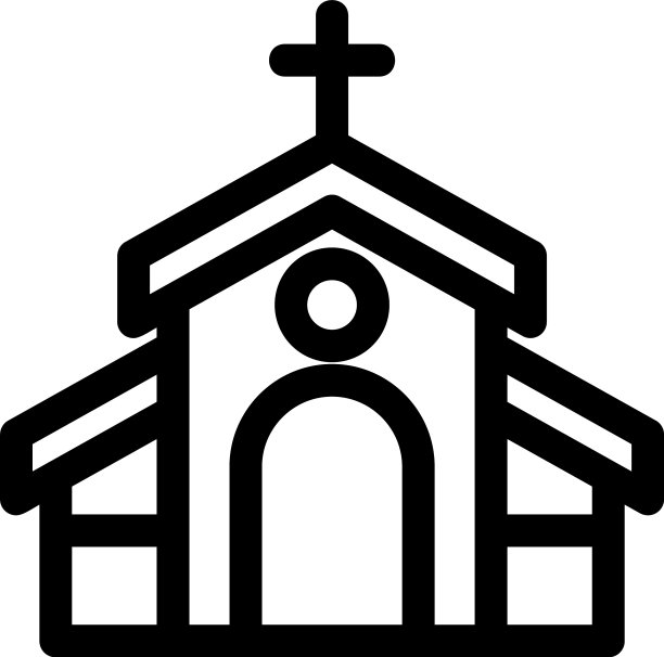 教堂图标或标志孤立标志符号图片下载