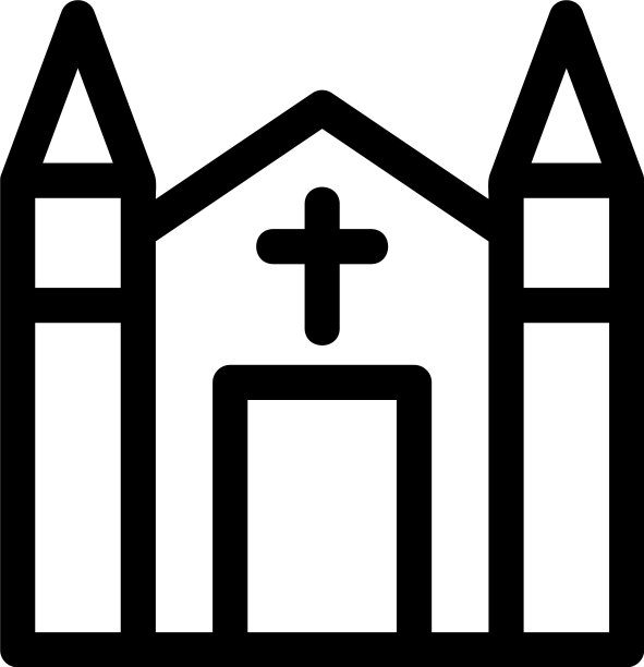 教堂图标或标志孤立标志符号图片下载