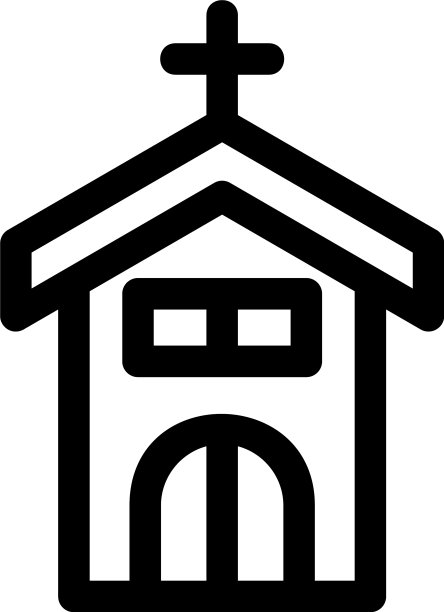 教堂图标或标志孤立标志符号图片下载