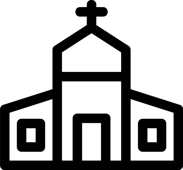 教堂图标或标志孤立标志符号图片下载