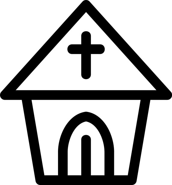 教堂图标或标志孤立标志符号图片下载