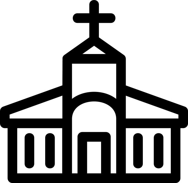 教堂图标或标志孤立标志符号图片下载