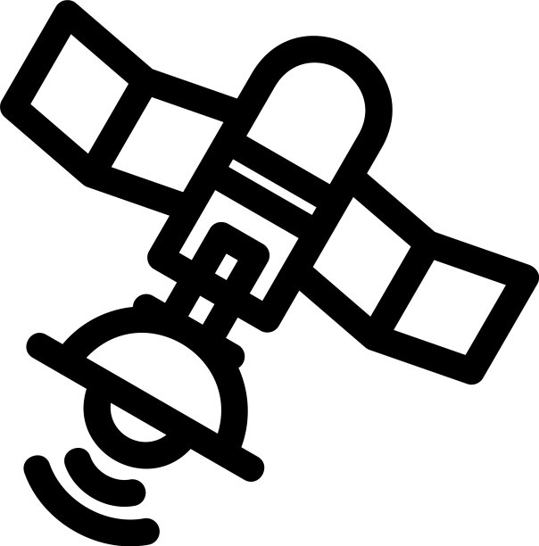 通信卫星图标或标志隔离图片下载