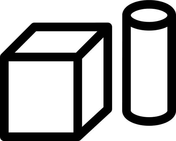 立方体图标或标志孤立符号符号图片下载