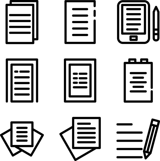 文章图标或标志孤立的标志符号图片下载