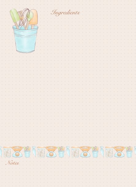 这是一本食谱的插图，米色的糖果主题图片下载
