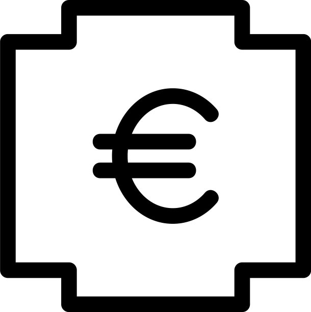 欧元图标或标志孤立标志符号图片下载